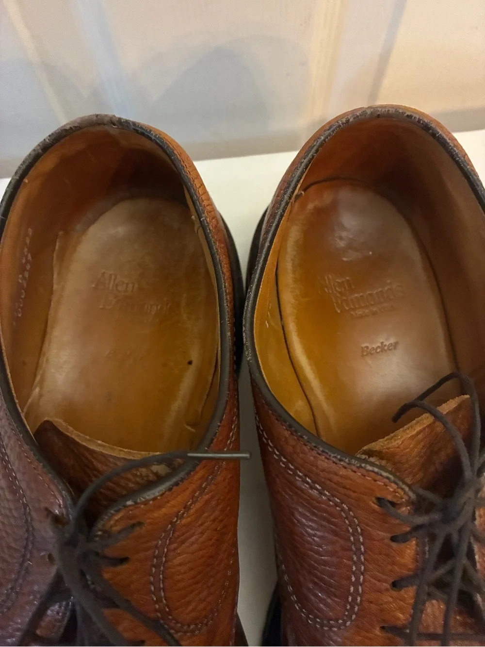 Allen Edmonds Becker Brown Leather Captoe Dress Shoes Size 11.5 Made In USA